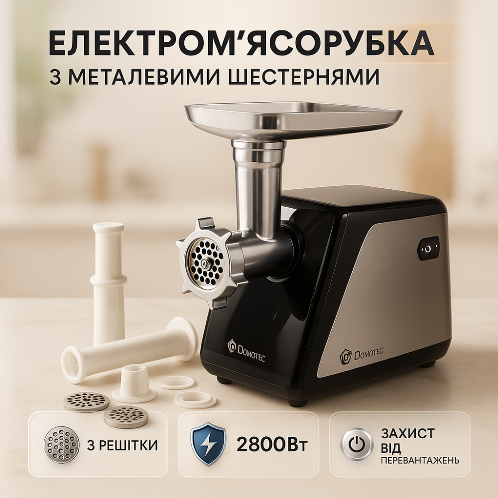 Мясорубка для домашнего приготовления мяса Domotec, Электрическая мясорубка нержавейка RE-15 Львов - изображение 16