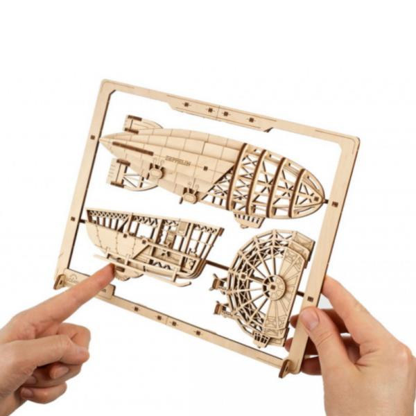 Дерев'яний механічний 3D конструктор Ugears Цепелін (70208) Харків - фото 12