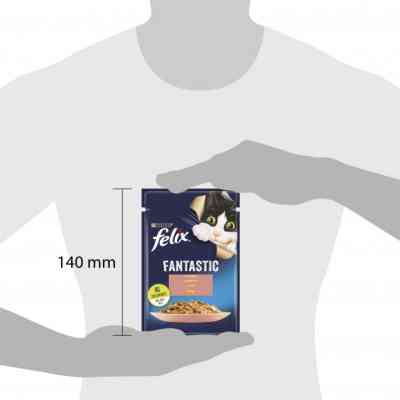 Вологий корм для кішок Purina Felix Fantastic з лососем у желе 85 г (7613039832912) Вінниця