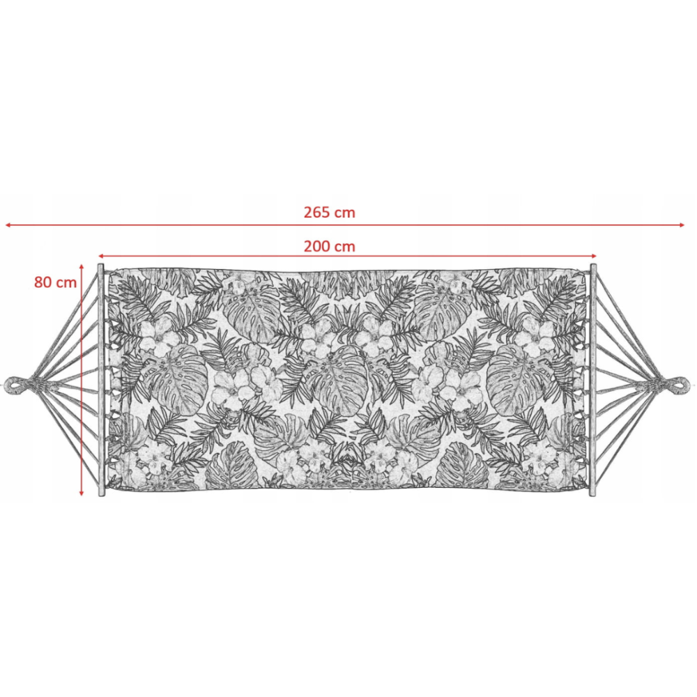 Гамак Jumi Garden тканинний з планкою та чохлом тропік Киев - изображение 8
