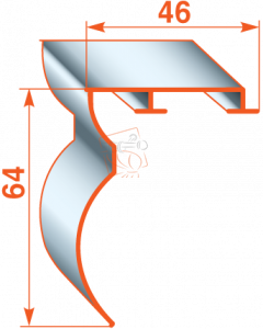 Алюмінієвий карниз БР-12 Бежевий креш, молдинг на вибір Бровари