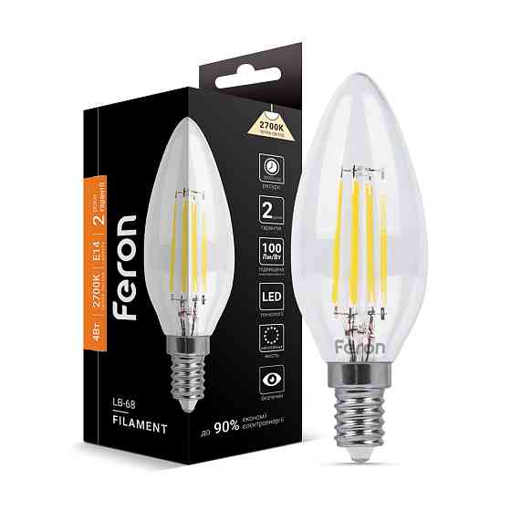 Світлодіодна лампа Feron Filament LB-68 4Вт E14 2700K Харків