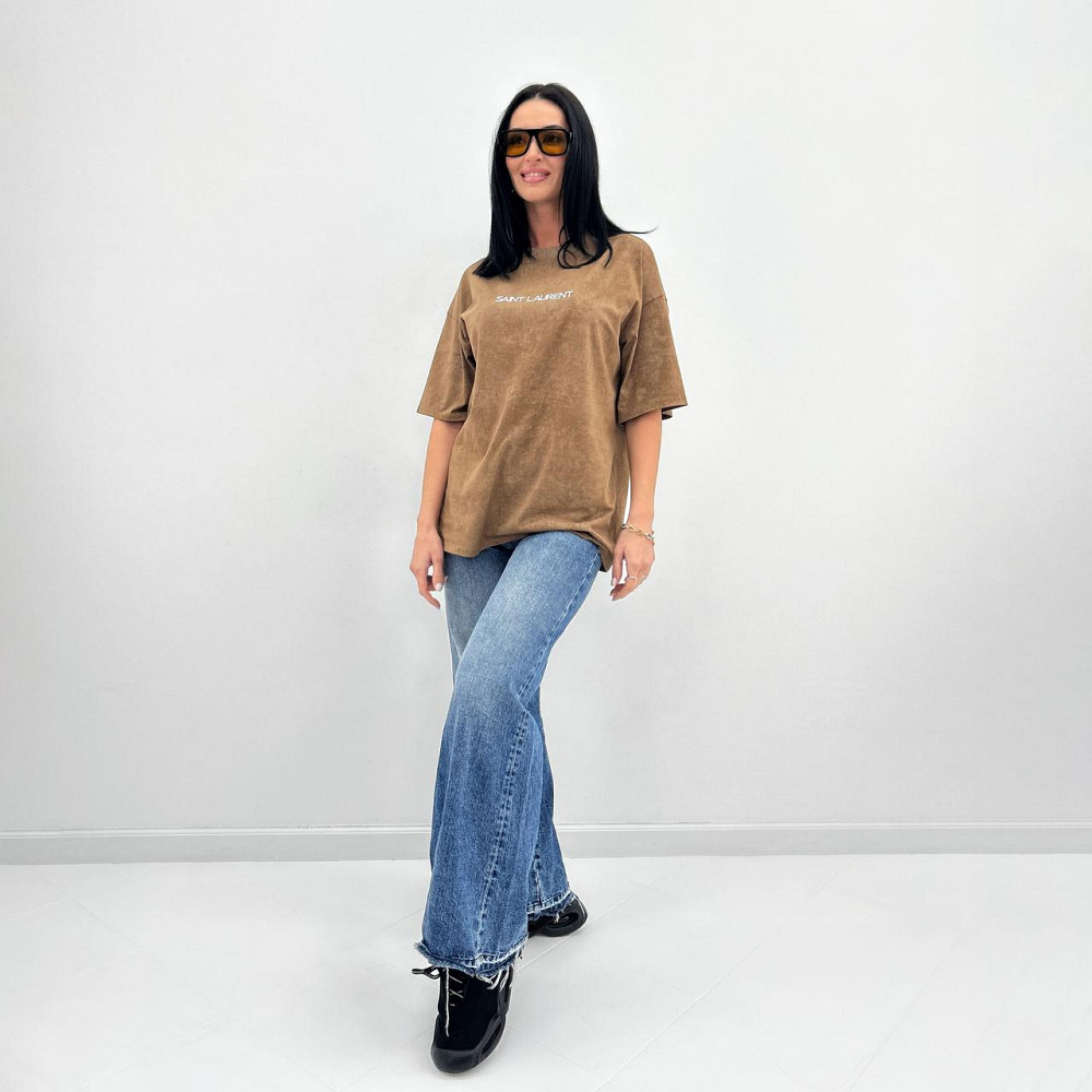 Базова жіноча футболка з написом "Saint" (Турція) оптом | Норма і батал Київ - фото 7