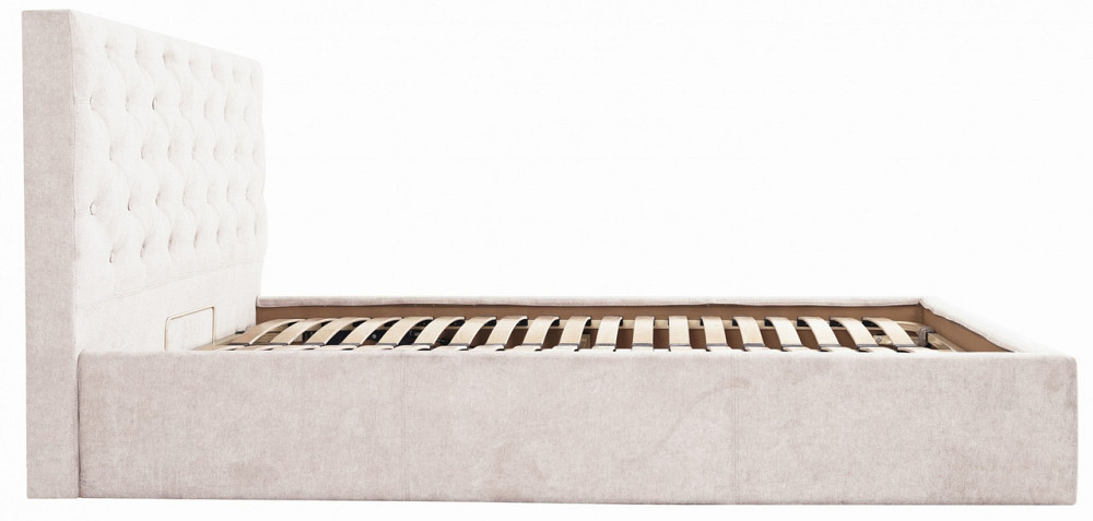 Кровать Coventry VIP 140 х 190 см Мисти Milk С дополнительной металлической цельносварной рамой Бежевый Днепр - изображение 12