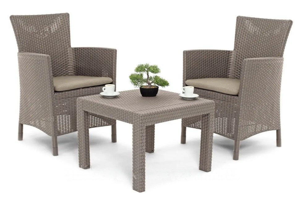 Комплект садой мебели Keter Rosario balcony set, капучино - песок Киев - изображение 4