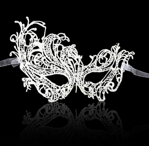 Маска женская карнавальная белая Киев - изображение 1