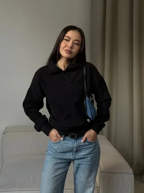 Женский флисовый теплый свитер на молнии Харьков - изображение 1