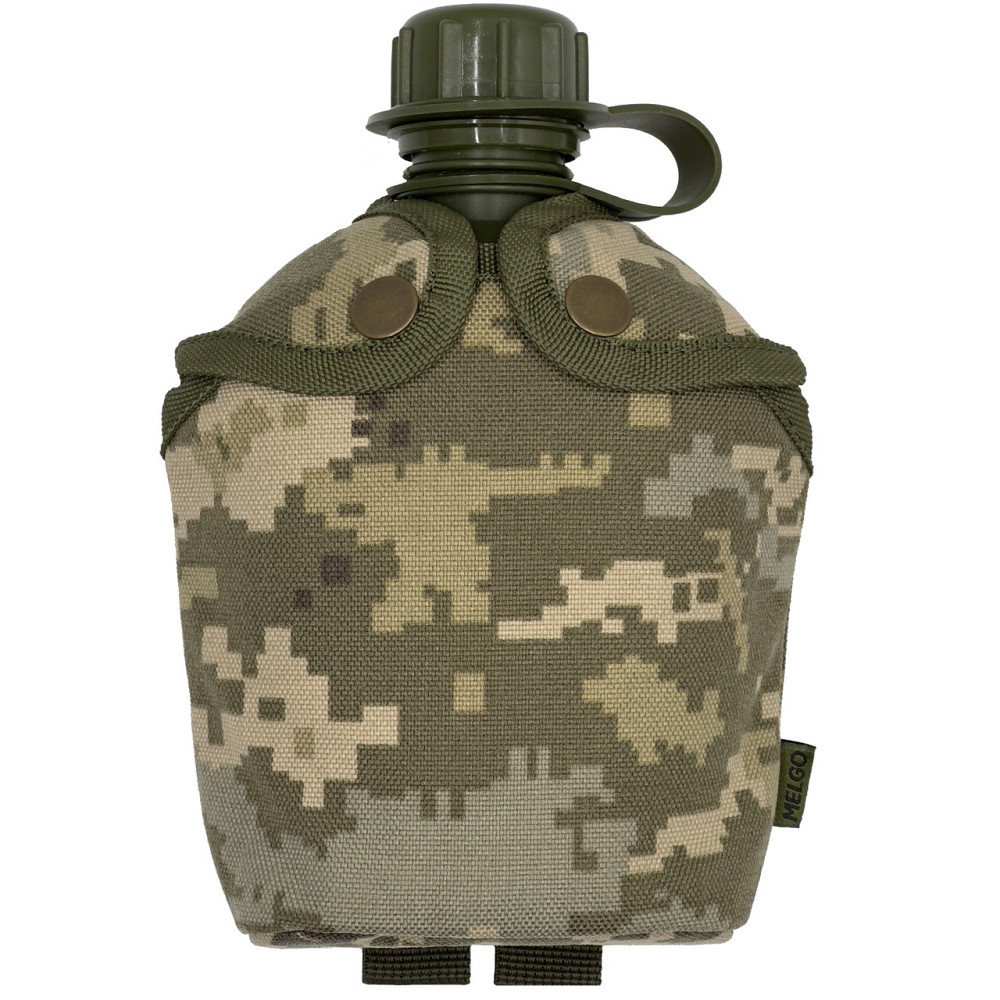 Фляга армійська 1л в чохлі Піксель ММ-14 Molle Cordura 1000 D Київ - фото 1