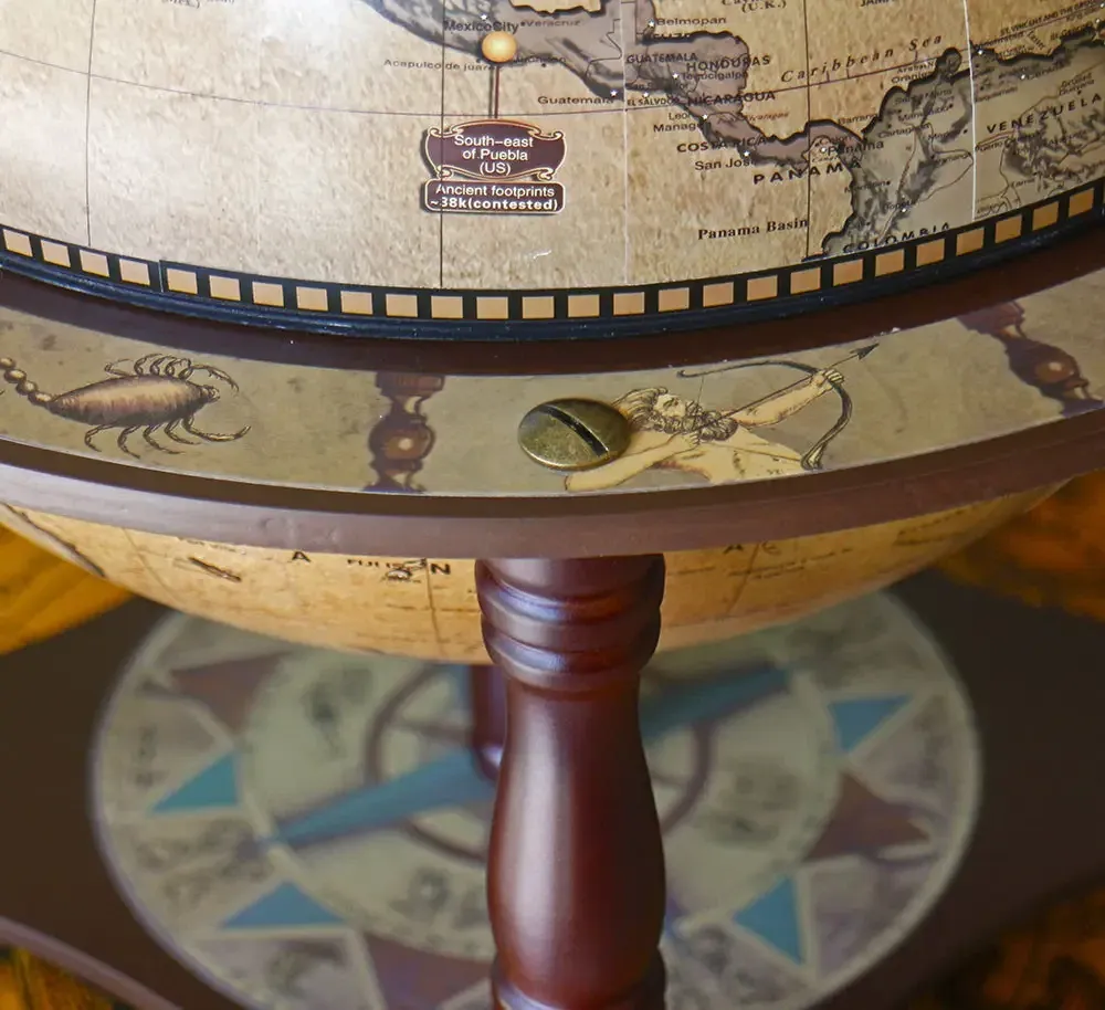 Глобус бар настольный Зодиак на 4 ножках кремовая сфера 33 см Гранд Презент mastersem Киев - изображение 4