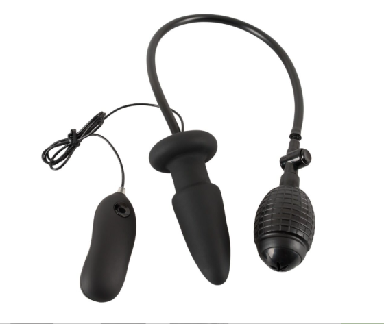 Анальна вібропробка Inflatable Vibrating Butt Plug Sex Aura Київ