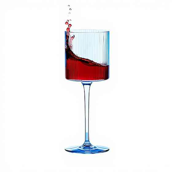 Бокал для вина 350 мл, 1 шт, прочный, пластиковый, многоразовый, для вин и напитков прозрачно-синий Каменец-Подольский