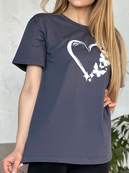 Жіночий комплект з футболкою та велосипедками рубчик Dynamic Київ - фото 9