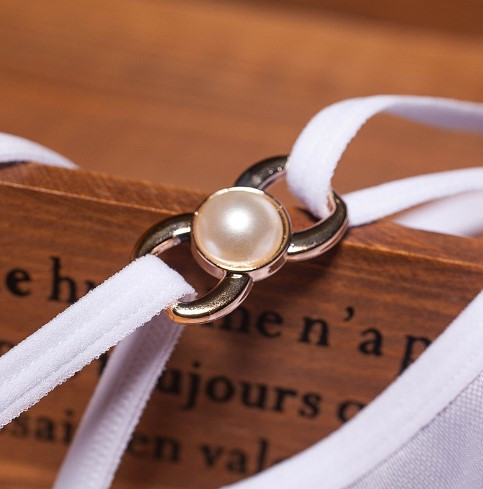 Еротичні стрінги білі - розмір універсальний, резинка до 90см Київ - фото 3