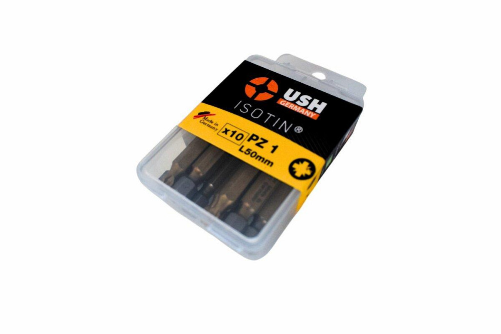 Насадка викруткова USH ISOTIN : Pozidriv PZ1 x 50 мм. Torsion. титанове покриття. Уп. 10 шт. Одеса - фото 1