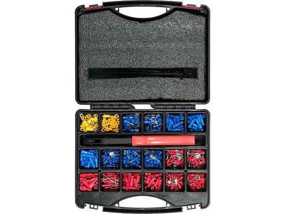 Набір електричних роз'ємів з ізоляцією і клем YATO: 500 шт, 50 пластик. хомутів і затискач в футлярі Одесса