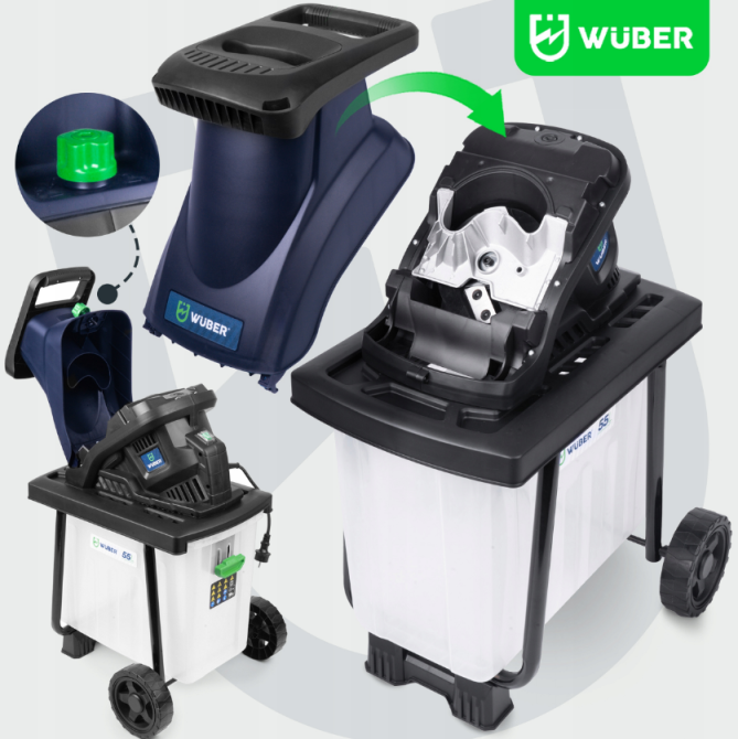 Измельчитель веток электрический Wuber 3000Вт 55л (Польша) Киев - изображение 5