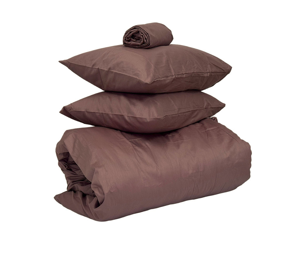 Ecotton Комплект наволочок Ecotton 70х70 см із сатину 2 шт (арт. 16-1412 Stucco) коричневий Коломыя - изображение 3