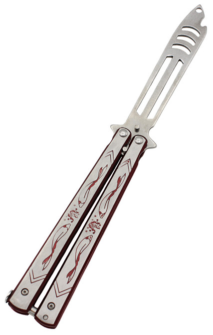 Нож бабочка Тренировочная Benchmade красная K152 Днепр - изображение 2