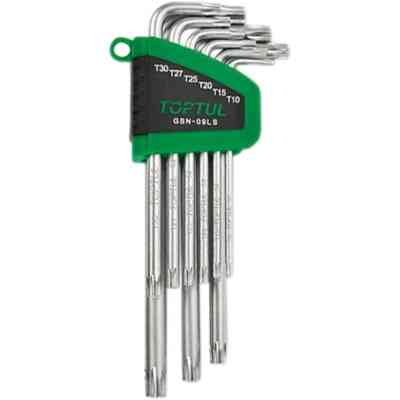 Ключ Toptul Г-подібний TORX T10-T50 9шт. довгих (GSN-09LS) Вінниця