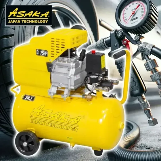 Компресор повітряний ASAKA ASC24 – 24 л, 8 бар, тихий і ефективний Львів