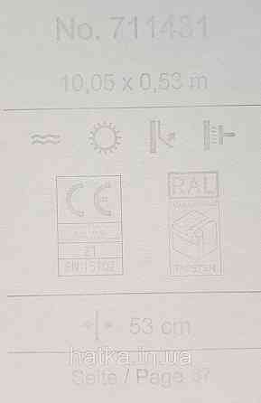 Шпалери флізелінові еко Rasch Sophia 0.53х10 рослинний принт квіти листя срібло білі на бірюзовом3д Київ