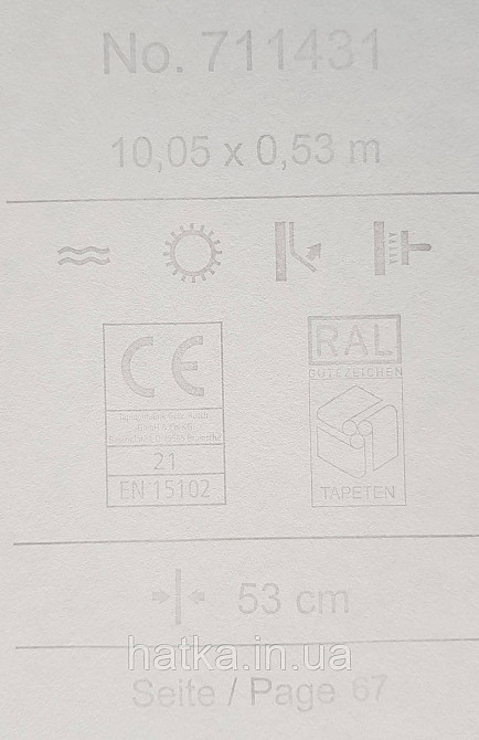 Шпалери флізелінові еко Rasch Sophia 0.53х10 рослинний принт квіти листя срібло білі на бірюзовом3д Київ - фото 5