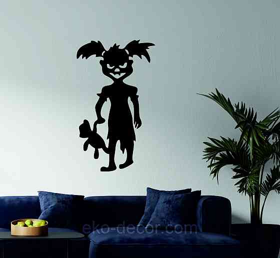 Декоративне настінне Панно «Сілует дітей. Гелловін», Декор на стіну 110*65, Чорний Київ