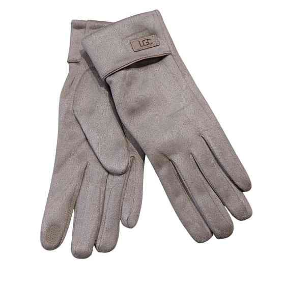 Перчатки сенсорные женские one size бежевый Киев