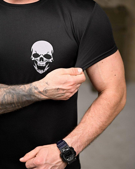 Тактична потовідвідна футболка Король посадки black ПП7846 Одеса - фото 5