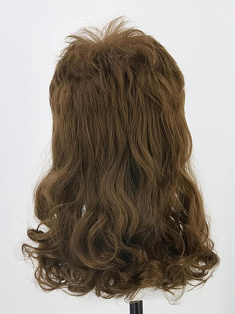 Коричневый ретро парик mullet LeMarnia в стиле 70-х 80-х для мужчин, женщин, термостойкий 30 см, для Киев - изображение 5