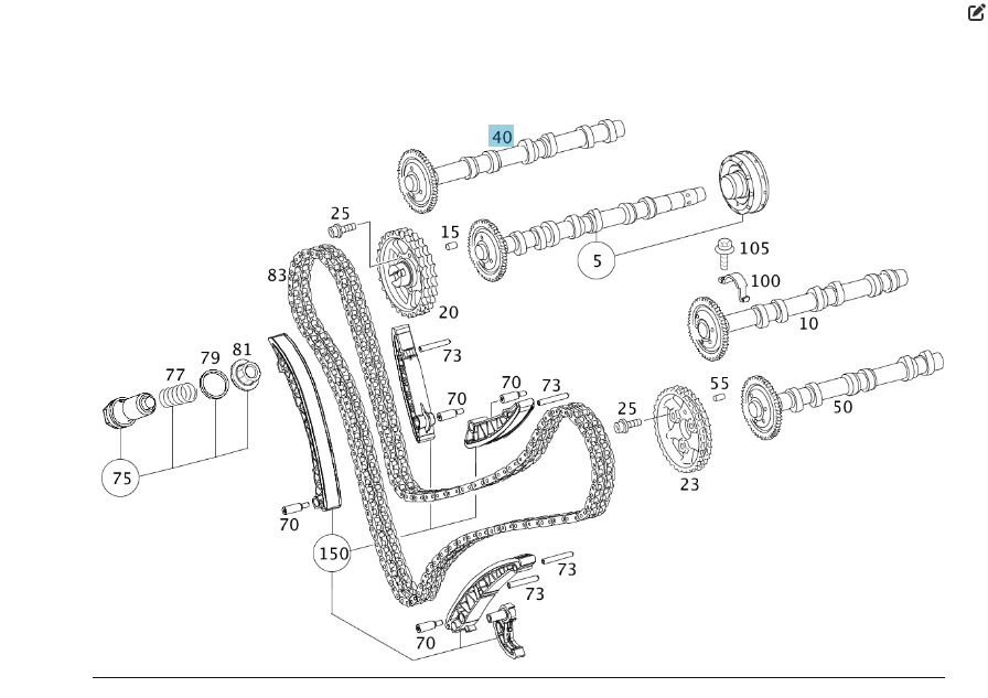 Mercedes-Benz  A6420504601 Розподільний вал правий випускний для двигуна OM642 V6 3.0 cdi Одесса - изображение 4