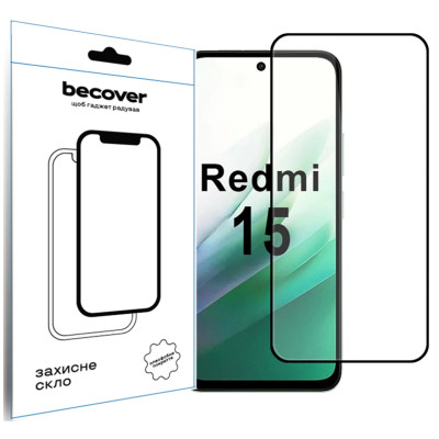 Скло захисне BeCover Xiaomi Redmi 15 Black (713905) Вінниця - фото 1