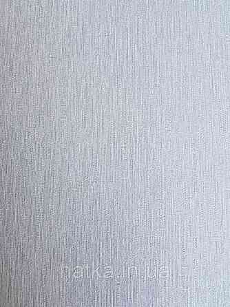 Шпалери вінілові Decoprint Breeze 0.53х10 м однотонні структурні тонка смужка під тканина світло смарагдові Київ