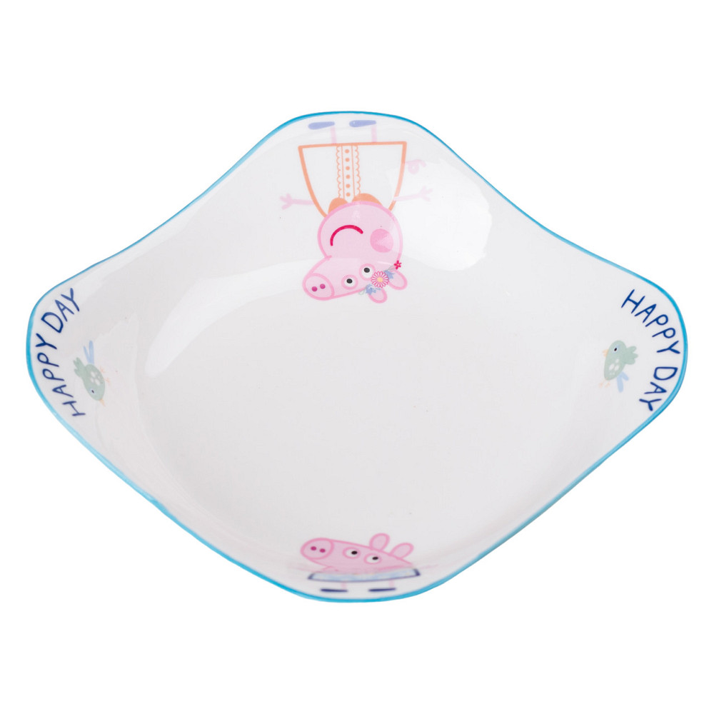 порцелянова глибока глибока квадратна тарілка для дітей 350 мл HP-15-16 Коломия - фото 4