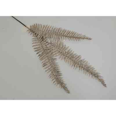 Декоративная ветвь YES! Fun Папоротник 83 см, золото, глиттер (973873) Винница