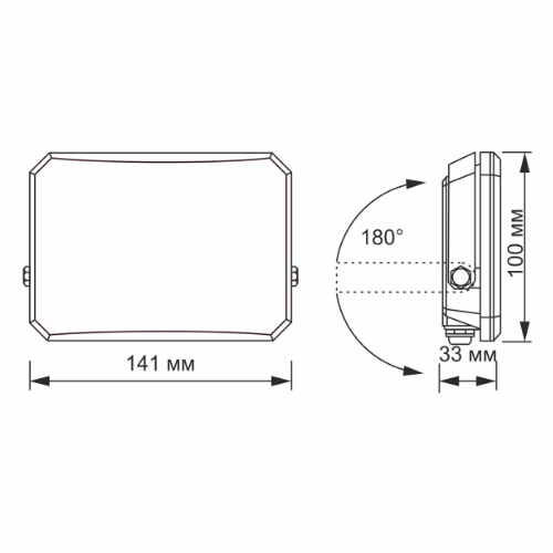 LED Прожектор 30W 5000К 220V чорний VLE-F3-0305B F3 Videx Житомир - изображение 6