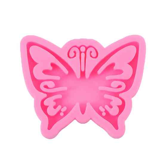 Молд силиконовый Бабочка 80 на 65 на 53 мм розовый Киев