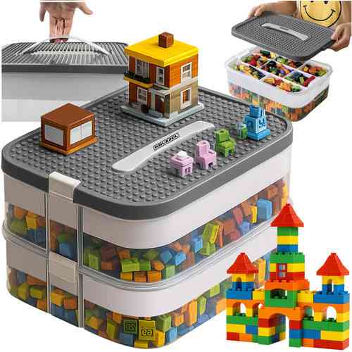 Контейнер для зберігання конструктора 15 літрів 2 рівня Kruzzel (25756) Нововолинськ