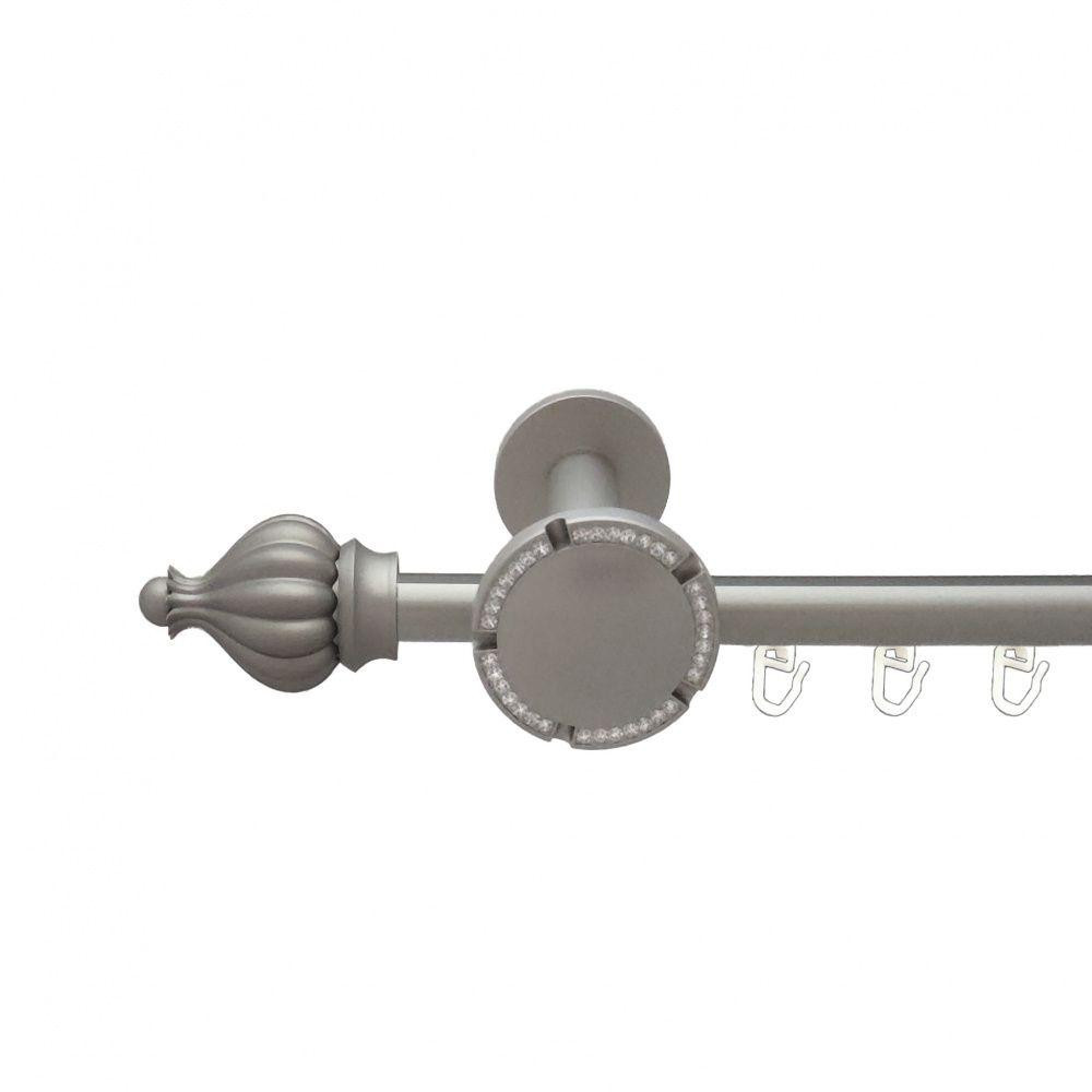 Карниз Orvit Таджа металевий однорядний розета реверс фламо профільна труба  Сатин 19 мм 200 см (6300264) Львів - фото 1