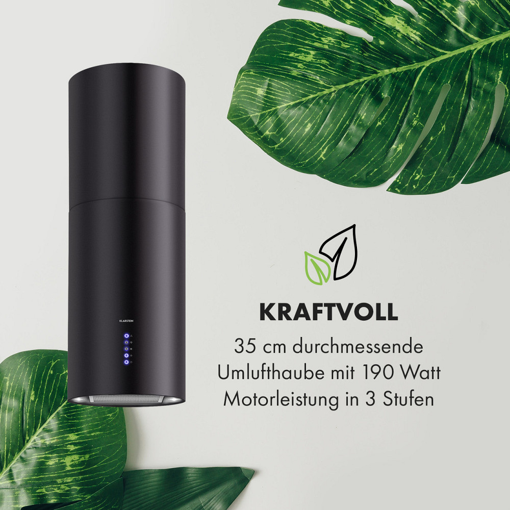 Острівна витяжка Beretta Ø35 см витяжка/рециркуляція 650 м3/год LED, включно з фільтром з активованим вугіллям, Рівне - фото 7