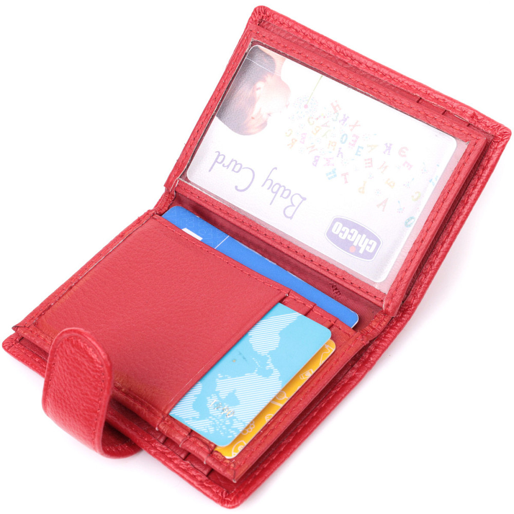 Вместительная визитница из натуральной кожи ST Leather 22470 Красный Киев - изображение 5