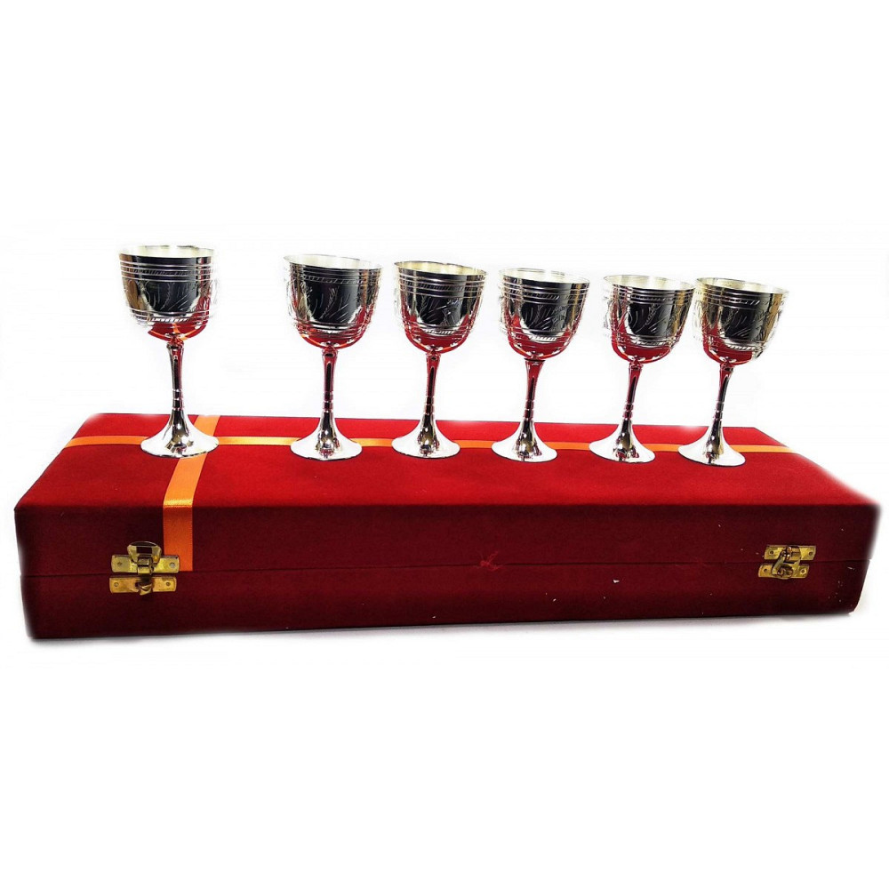 Рюмки бронзовые посеребренные набор 6 штук Киев - изображение 1