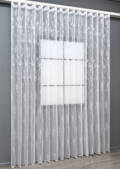 Тюль VR-Textil 2089т Жакард Білий 400х270 см (42-1326) Київ - фото 3