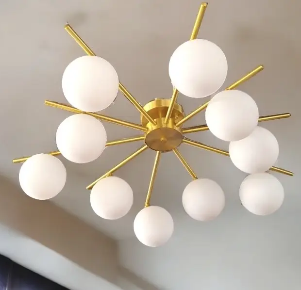 Светодиодная люстра Лучи 5009 (Золотая) на 10 плафонов Винница - изображение 1