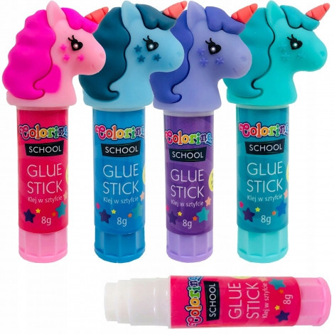 Клей-олівець PVP Єдинороги 8г дісплей 16 шт. COLORINO /16/, шт Киев - изображение 1