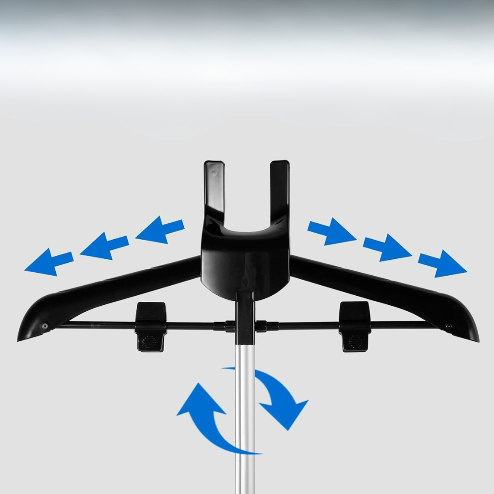 Стойка вешалка для отпаривателя одежды,телескопическая для глажки вещей паром,выдвижная 85-160 см,черная Каменец-Подольский - изображение 3