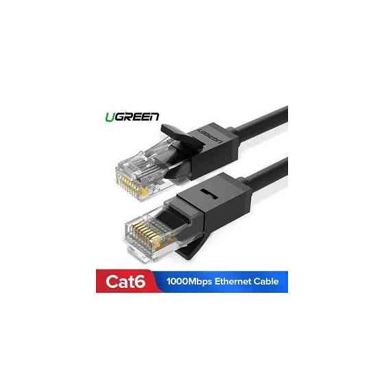 Мережевий кабель UGREEN NW102 Cat 6 U / UTP Lan Flat Cable 2m (Black)(UGR-50174) Одеса