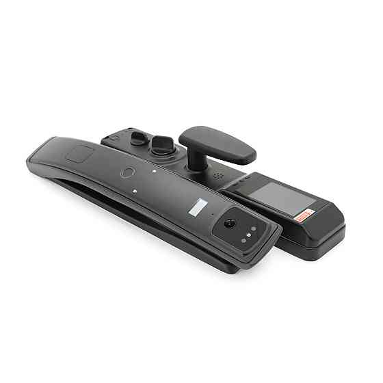 Розумний замок YOSO YO-K10 на АКБ 4200mA , Відбиток пальця/обличчя/код/карта/ключ/додаток ( врізна частина 6068) Матеріал алюміній Київ