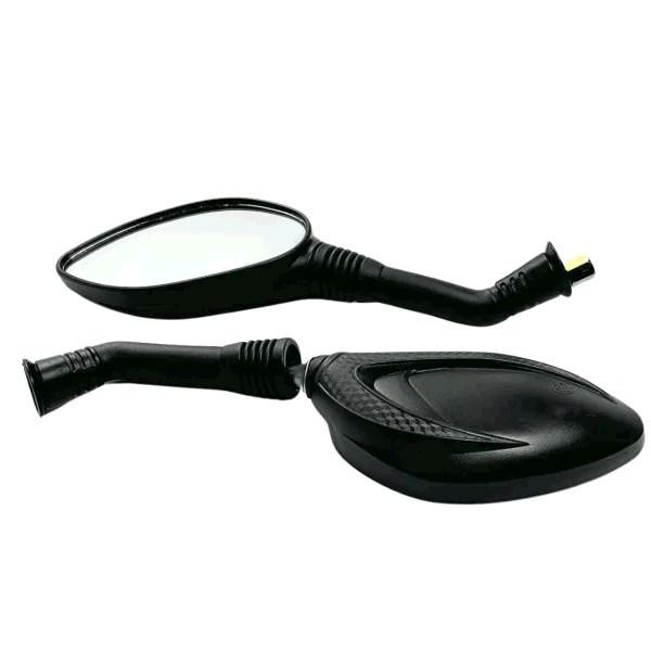 Зеркала   Honda DIO   с карбоновой вставкой капли, м8 длинная ножка в чехле резиновом Мукачево - изображение 1