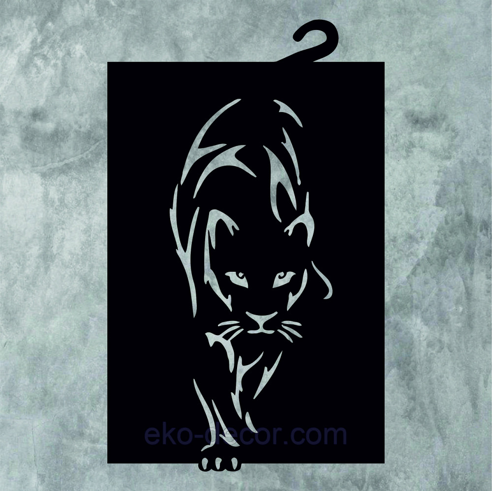 Декоративне настінне Панно «Пантера», Декор на стіну 110*67 см, Чорний Київ - фото 5